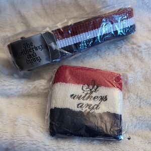 Red, White, and Blue Belt and Wristband Set